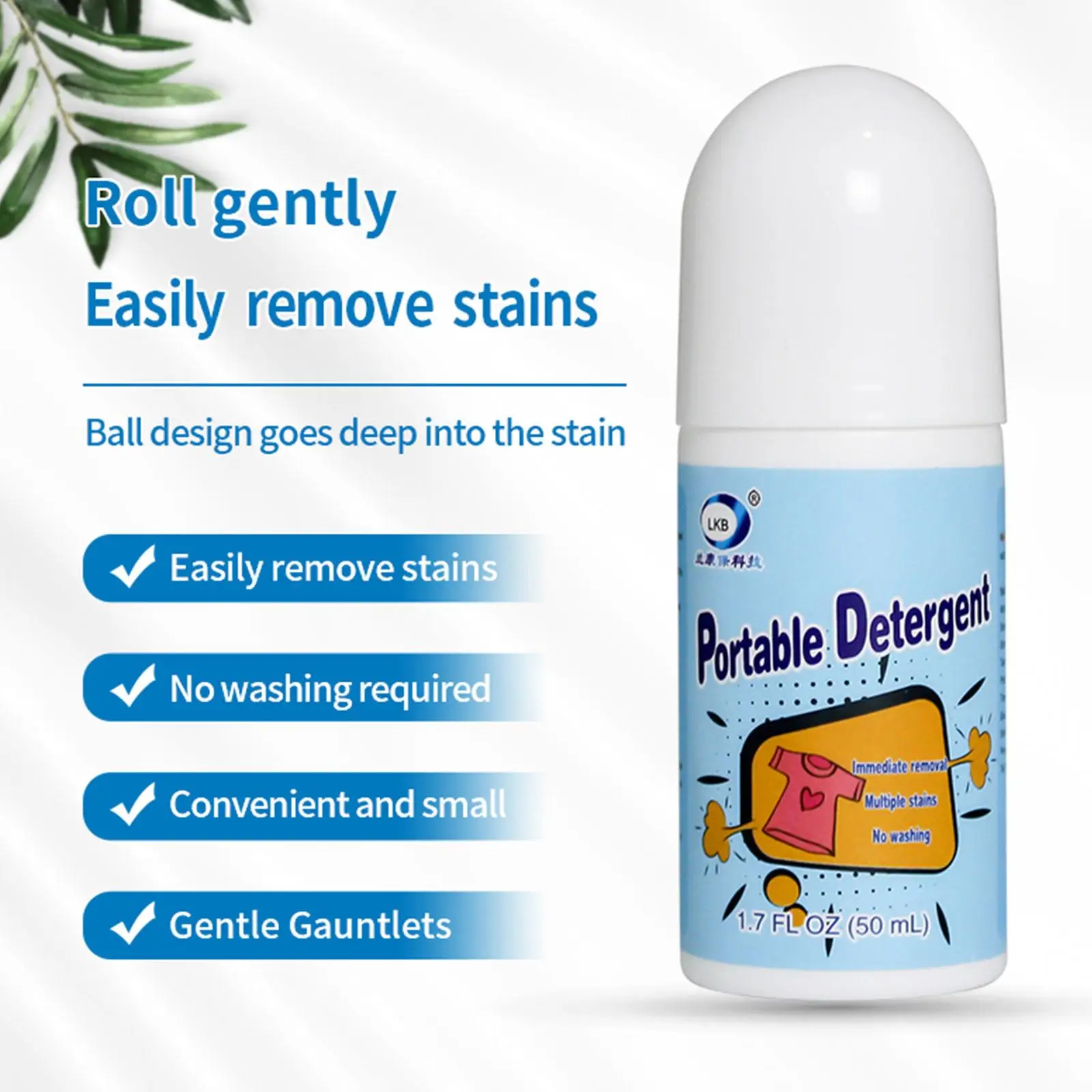 50ml Clothing Stain Removers Decontamination Ball Cleaner No-wash Detergent Magic Oil Bead Stain Coffee Rolling Removers St E9W5 stain remover spray stain removal roller