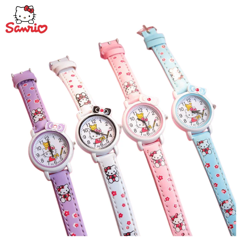 

Sanrio Anime Peripherals Kawaii Cartoon Cute Hello Kitty Children's Digital Watch Creative Wrist Watch Festival Gift Wholesale