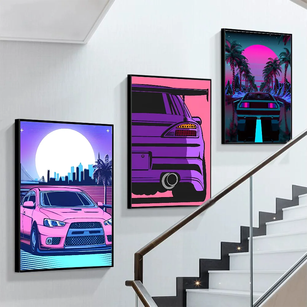 

Tokyo Street Racing Poster Self-adhesive Art Poster Retro Kraft Paper Sticker DIY Room Bar Cafe Vintage Decorative Painting