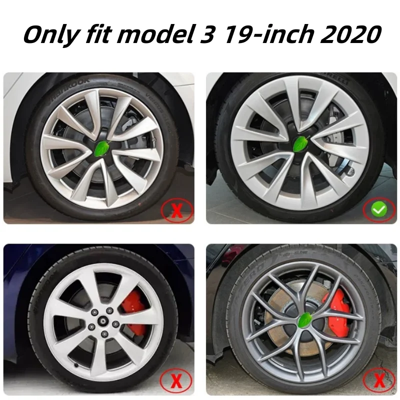 4PCS Car Performance Replacement Wheel Cap Rim cover Hubcap Full Cover Accessories for Tesla Model 3 19 Inch Hub Cap -