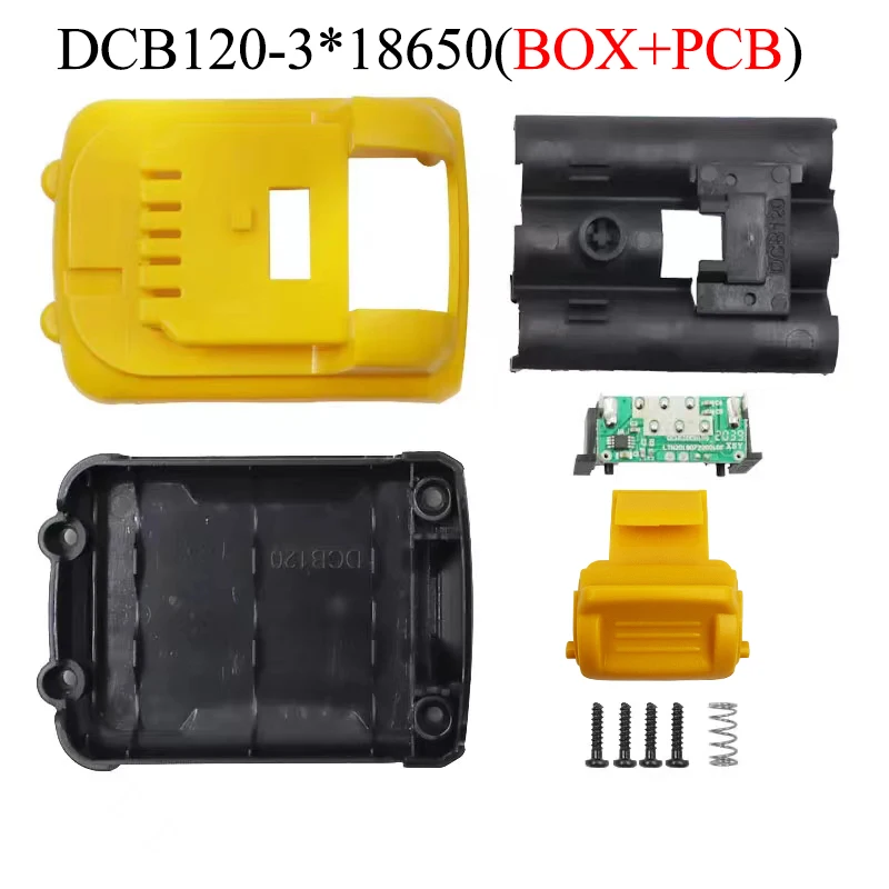 DCB120 3*18650 Battery Plastic Case PCB Charging Circuit Board Box For DeWalt 10.8V 12V Lithium Battery dcb125 dcb127 Housings