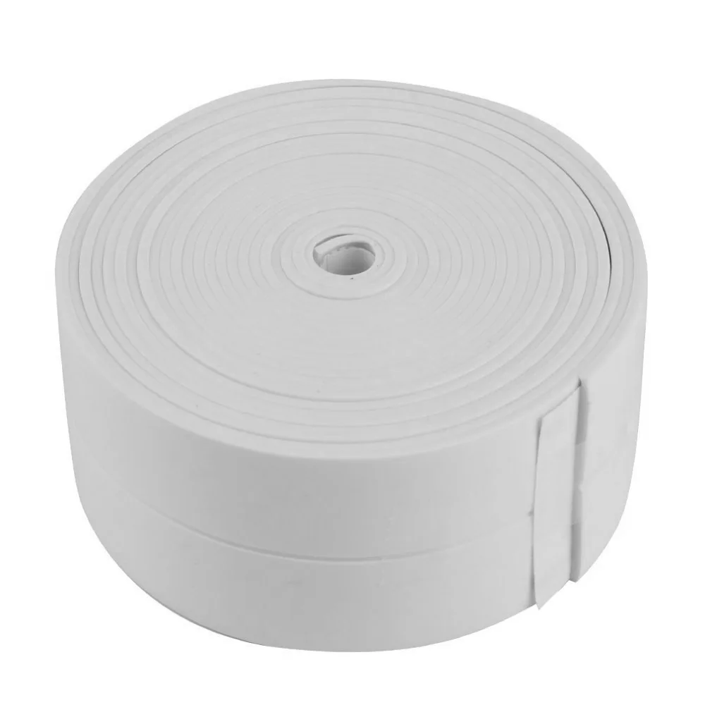 Bathroom Waterproof Wall adhesive sealing strips PVC Adhesive Sealing Strips Sink Edge Tape Kitchen Bathroom Accessories 1pc