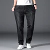 Plus Size 42 44 46 48 50 Classic Men's Jeans Loose Straight Black Blue Jeans Stretch Business Casual Trousers Male Brand Pants 2