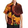 3D Printed Sunflower Plant Blouses Purple Flower Graphic Beach Shirts For Men Clothes Vacation Y2k Short Sleeve Boy Button Tops 4