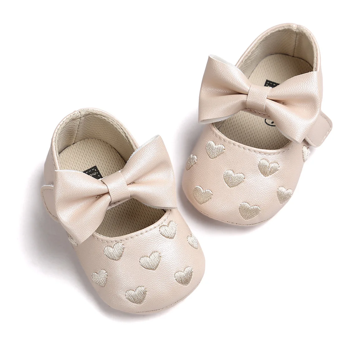 

Baby Girl Princess Shoes Toddler Bow Fringe Soft Soled Non-slip Flat Soft-sole Crib Shoes Infant First Walkers 0-18m PU Leather