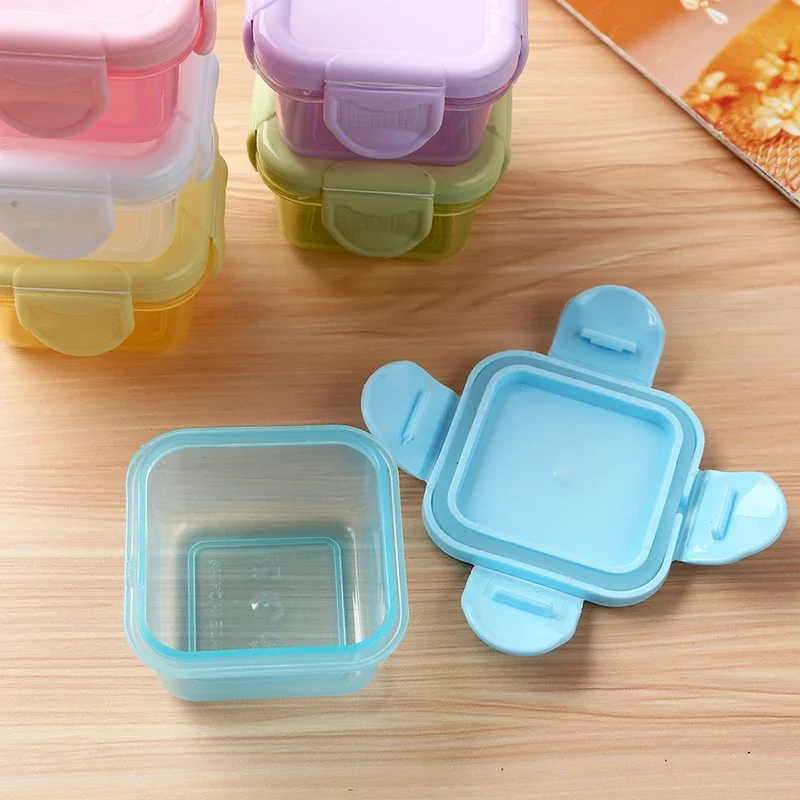 Food Storage Container Small Plastic Moisture-proof Containers Mini Kitchen Storage Box with Leakproof Lid Kitchen Accessories 5