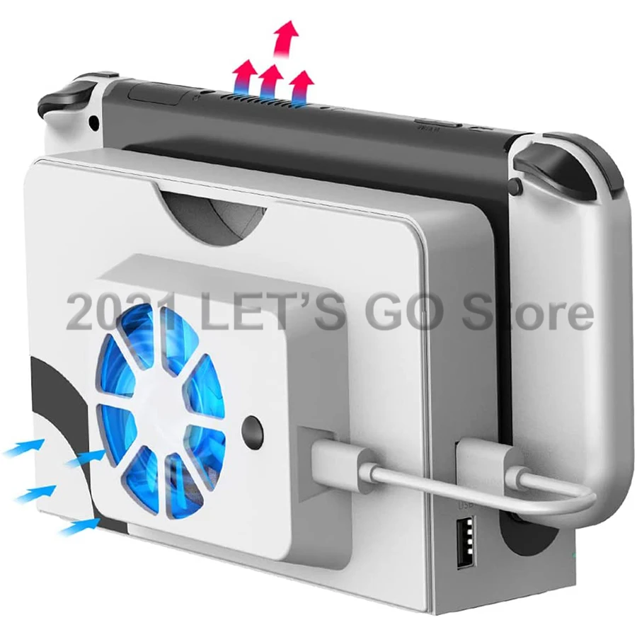 Nintendo Switch用の外部冷却ファン,青のライト,Nintendo Switch