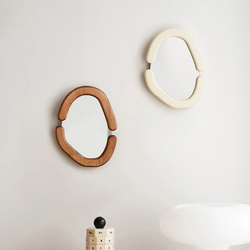 

Vinatge Wooden Mirror Home Tabletop Makeup Mirror For Room Decor Home Decoration Accessories Wave espejo 화장대 Wall miroir