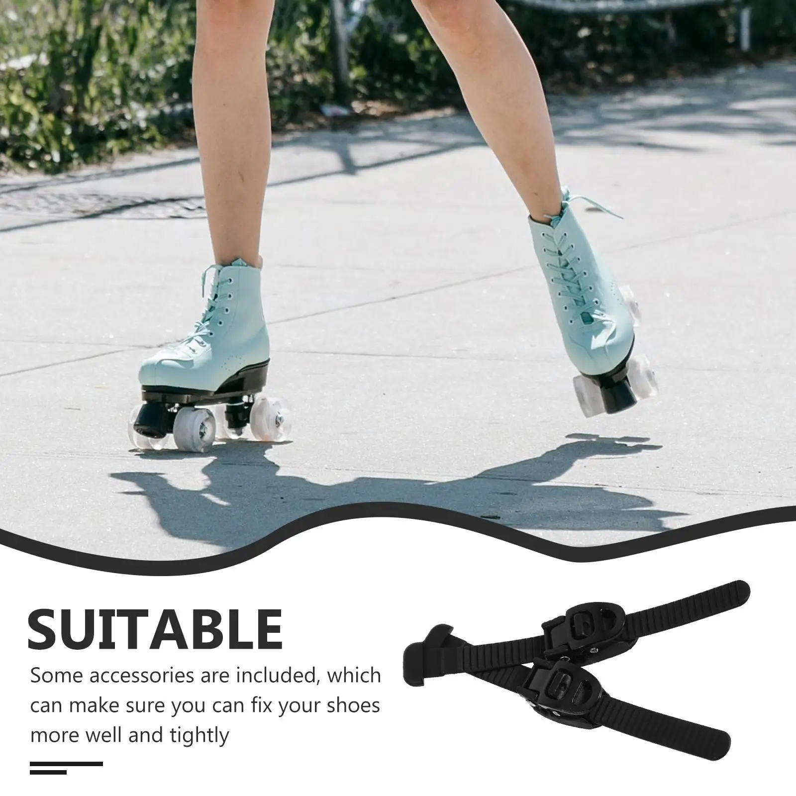 2 Sets Skate Buckle Replaceable Replacement Tool Shoes Straps Kids Ice Skates Skating Fixing Roller Supplies Energy