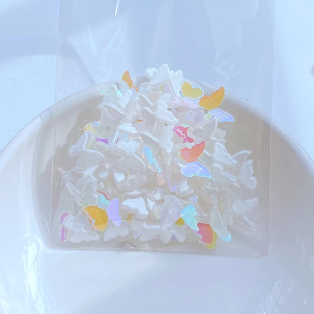 40Db Új Aranyos Mini 7*10 Mm -Es 3D -S Pillangó Sorozat Gyanta Figurák Kézművességek Lapos Díszes Ékszerek, Amelyek Hajruhák Tartozékokat Készítenek - Image 5