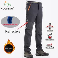 Reflective Mens Winter Hiking Pants Men Warm Fleece Softshell Camping Trousers Outdoor Sports Trekking Skiing Waterproof Pants 1