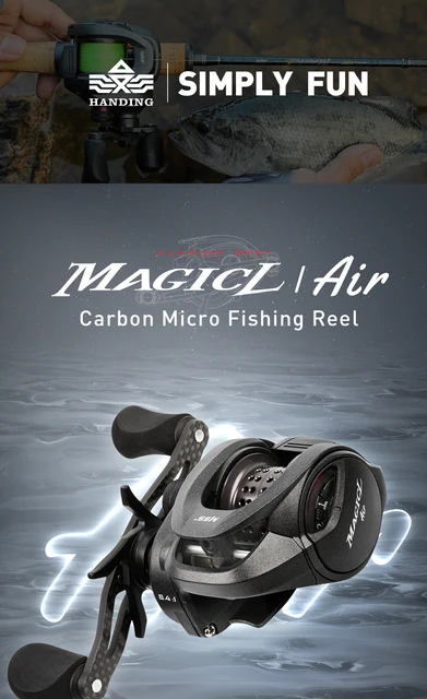 HANDING Magic L Baitcasting Reel Graphite Micro Ultra Light Fishing Reel  9+1NMB Ball Bearing 147g 6.4:1 Gear Ratio 4KG Max Drag - AliExpress