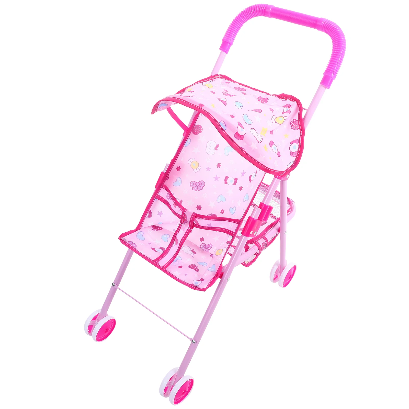 

1Pc Kids Stroller Basket Doll Stroller Basket Foldable Stroller Doll House Accessories Role Play Toy Dolls Buggy Pushchair