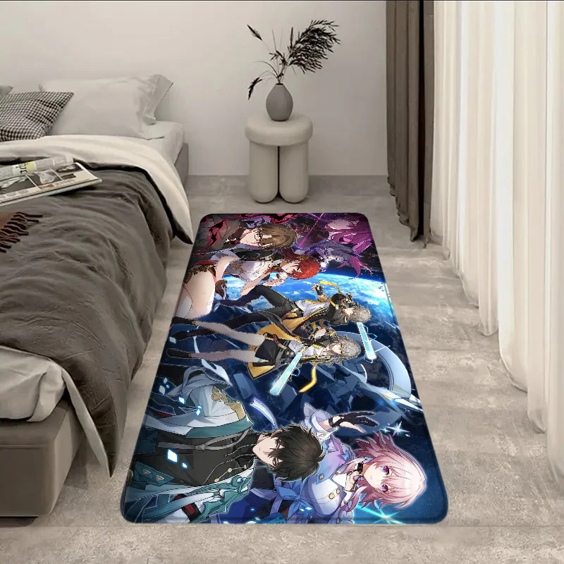 Doormats Honkai Star Rail Non-slip Bedroom Mat Halllway Entrance Carpet Kitchen Floor Foot Mat Flannel Room Decor Bathroom Rug 3