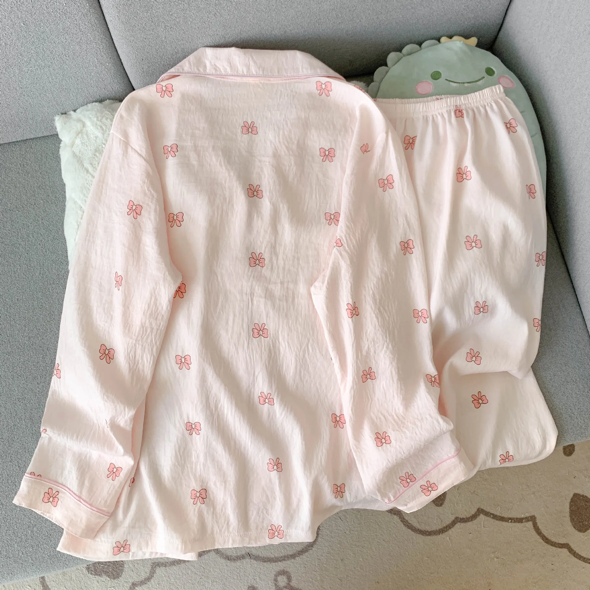 Spring/Autumn New Arrivals: Cloud-Print Cotton Long-Sleeved Pyjama Set for Women Adorable Sweetheart Style Nightwear Homewear Se S84a4ae653061446f94d6058af459640ca