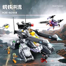 

Sluban blocks Atomic storm Series Mecha Robot War Modle 500pcs+ Building Block Iron Infantry/defense base Modle Toy For Children
