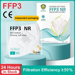 FFP3 Facial Masks Mouth Cover Mask Adults 5 Layers Filter Face Respirator Headband Adjust CE Certificate Protective Mascarillas