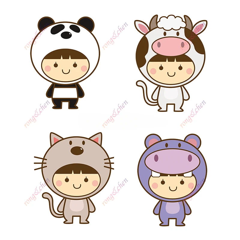 

Cartoon Car Sticker Animals Dress Up Baby for Car Motorcycle Helmet Trolley Luggage Laptop Trunk Body Car Window PVC Vinyl Decal