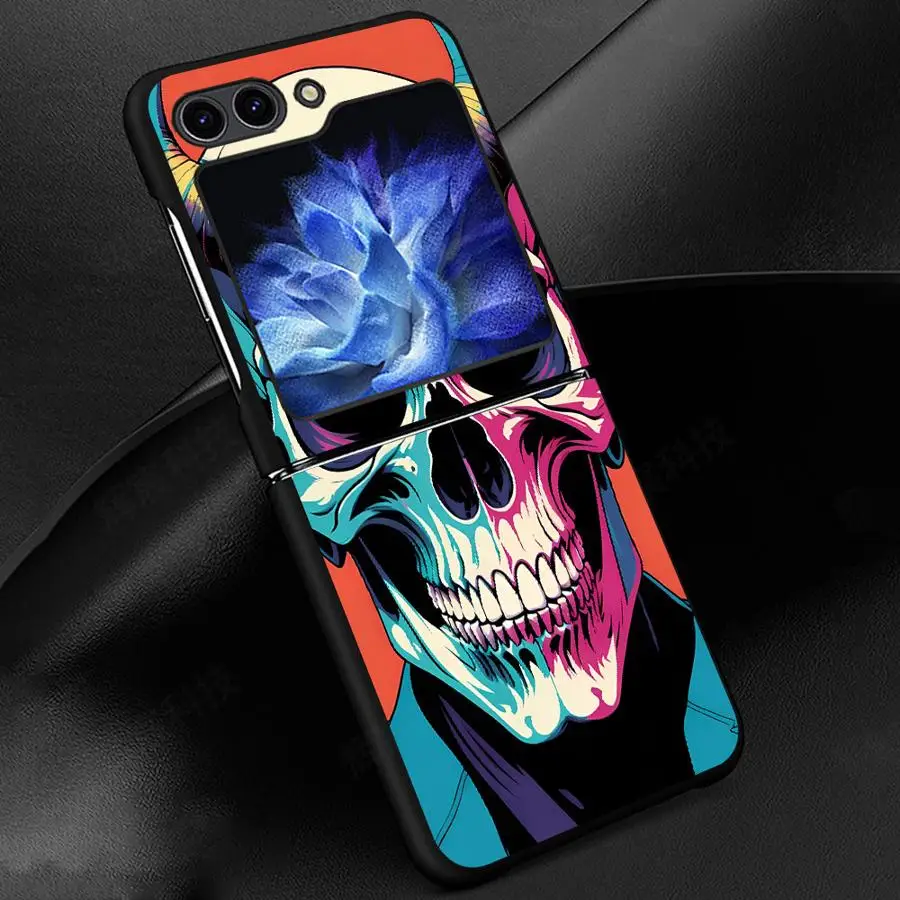 Skeleton Cool Flip Phone Protective Case - Stylish Back Cover