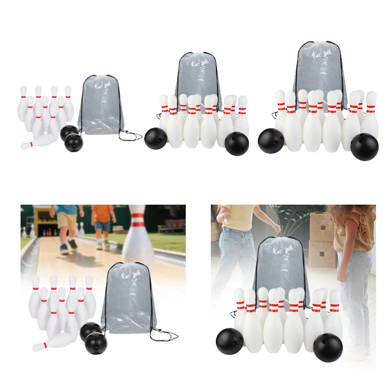 Kids Bowling Set Interactive Early Development Educational Outdoor Bowling Toys for Playground Activities Yard Lawn Backyard