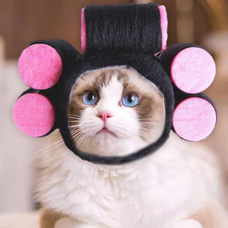 

Costume for Pet Landlady Hair Rollers for Halloween Decorations Cosplay Cap