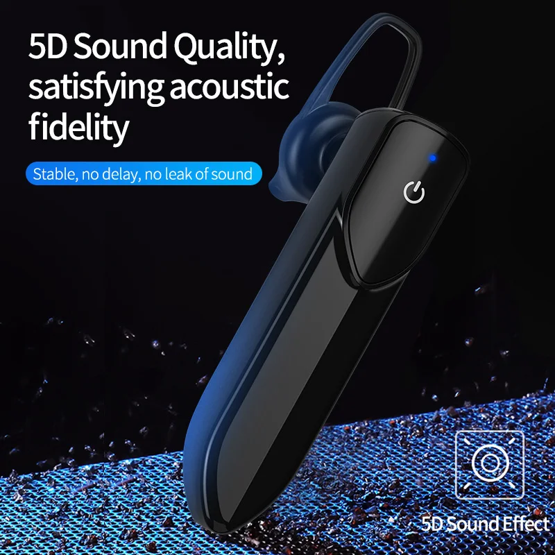 V19 Wireless Bluetooth Earphones Business Hands Free Long Standby V5.2 Earphones Waterproof Sport Headset 3