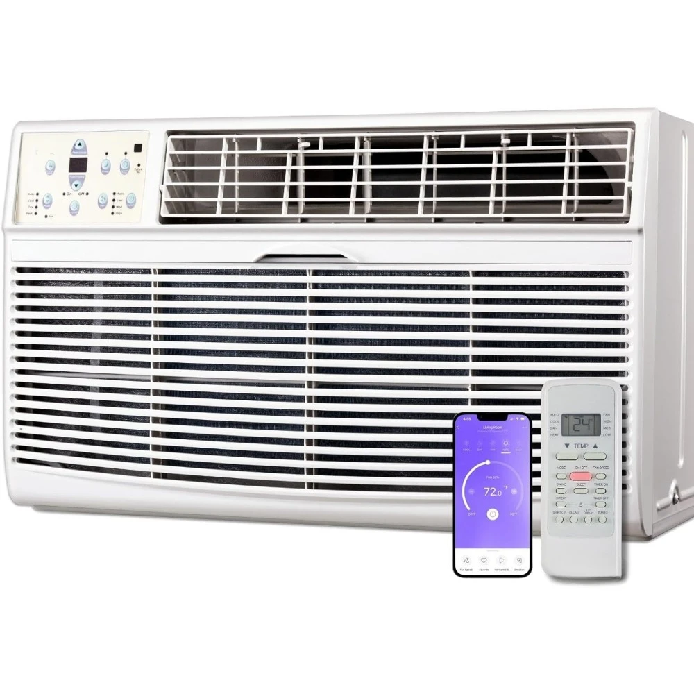 8,000 btu 115V Through-the-Wall Air Conditioner with Remote Control and built in Smart Kit, (Heating and Cooling) 3