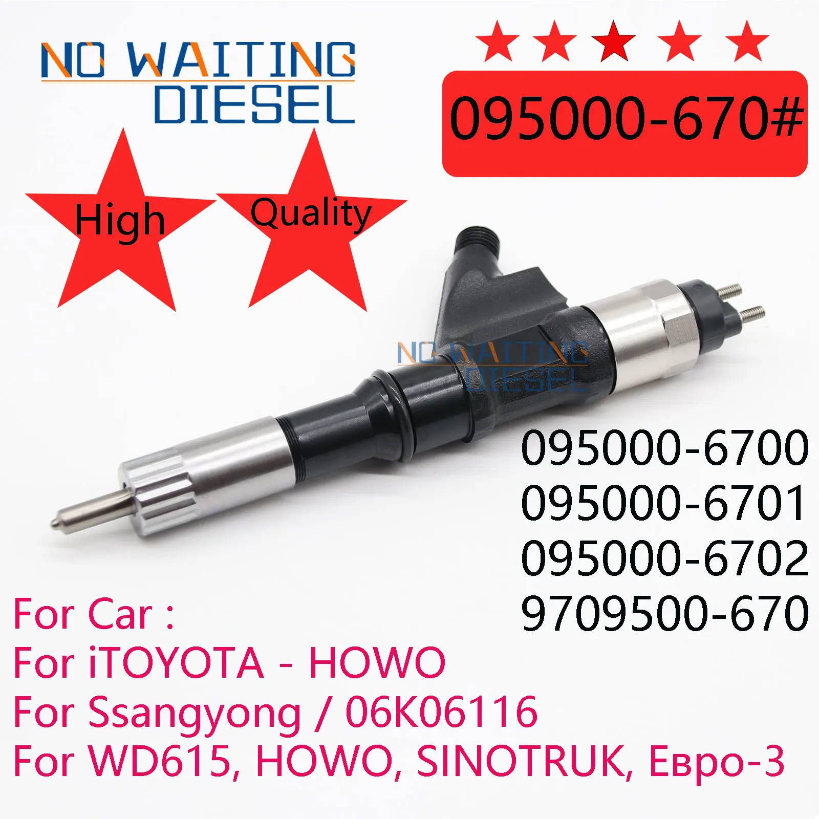 R61540080017A Common Rail Injector 0950006700 0950006701 For