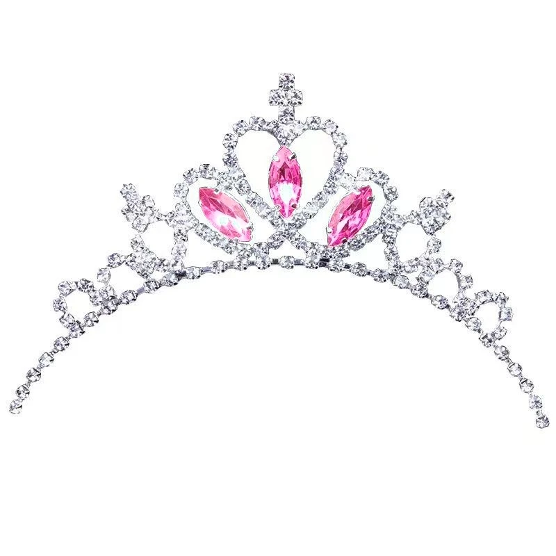 Geburtstagskrone für Kinder, Hochzeit, Braut-Tiara, Kinder-Tiara-Krone, Kristall-Prinzessinnen-Stirnband für Festzüge, Geburtstagsfeiern, Brautmode – Detail 6