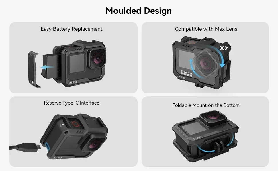 SmallRig Action Camera Full Protection Cage for Hero 13 /Hero12/Hero11/Hero 10/H