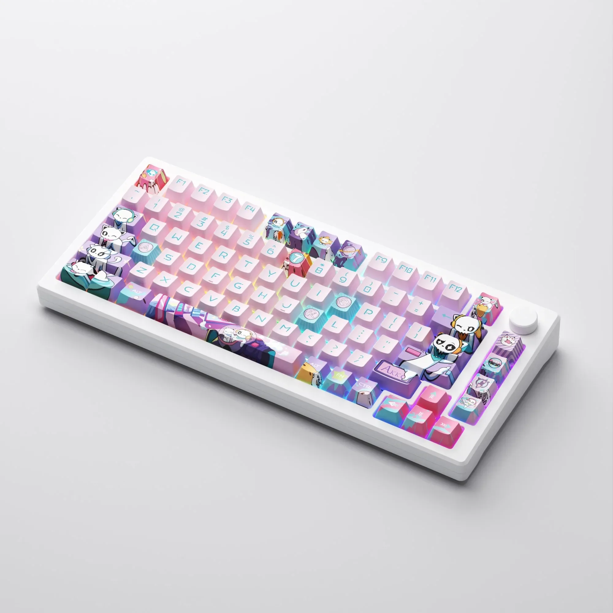 Akko PC 7 ֳ 75% Ű,   ӿ Ű, RGB ֽ Ŷ Ʈ, ׳ƽ ġ , MOD007
