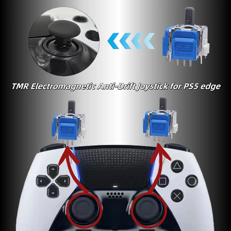 PS5 엣지 컨트롤러용 2-10개 TMR 효과 조이스틱 교체용 조이스틱, 3D 아날로그 스틱 센서 모듈 수리 부품