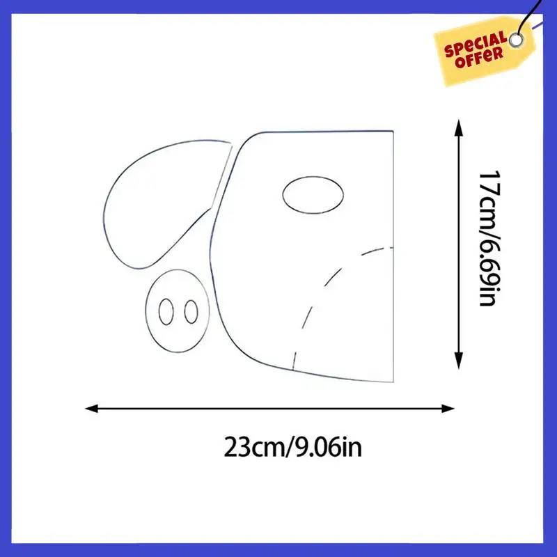 Wallet Templates For Sewing Fabric Acrylic Dog Zippered Pouch Making Template Art Craft Reusable Stencils For Handicraft-A01P