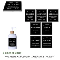7/8 PCS Large Size Lotion Label Sticker Waterproof Soap Dispenser Labels Shampoo Conditioner Body Wash Bathroom Bottle Stickers 1
