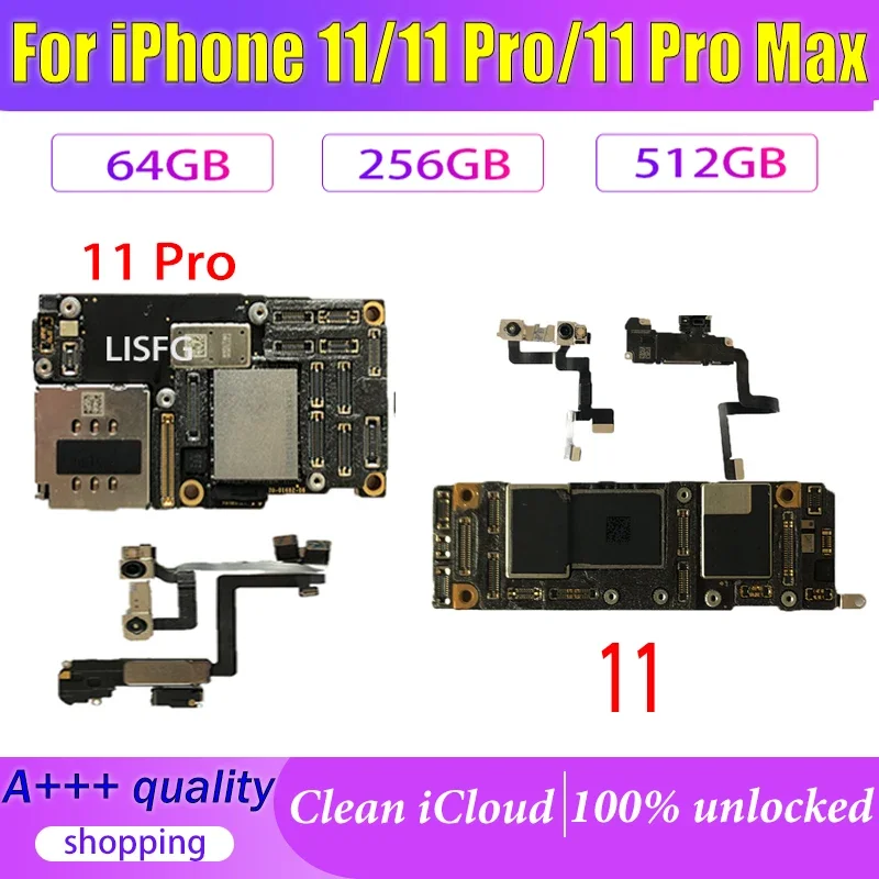 Iphone Motherboard For iPhone 11 Pro With Face ID Unlocked Free iCloud With IOS System Update