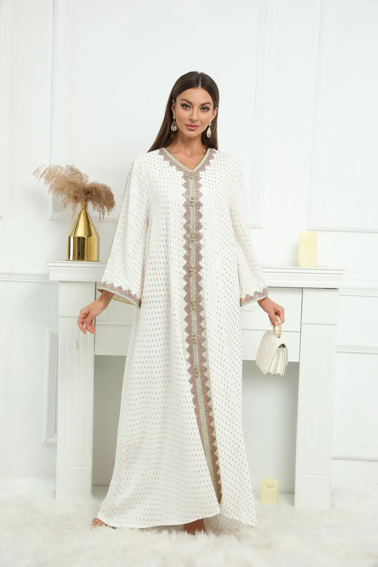 Elegant Morocco Party Dress Muslim Abaya Jalabiya Long Sleeve Abayas for Women Dubai Turkey Islam Kaftan Robe Vestidos Largos