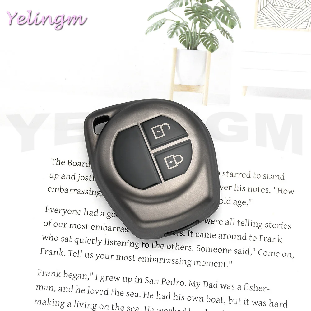 Sleek 2-Button Car Remote Key Cover Case - Premium Shell Decor