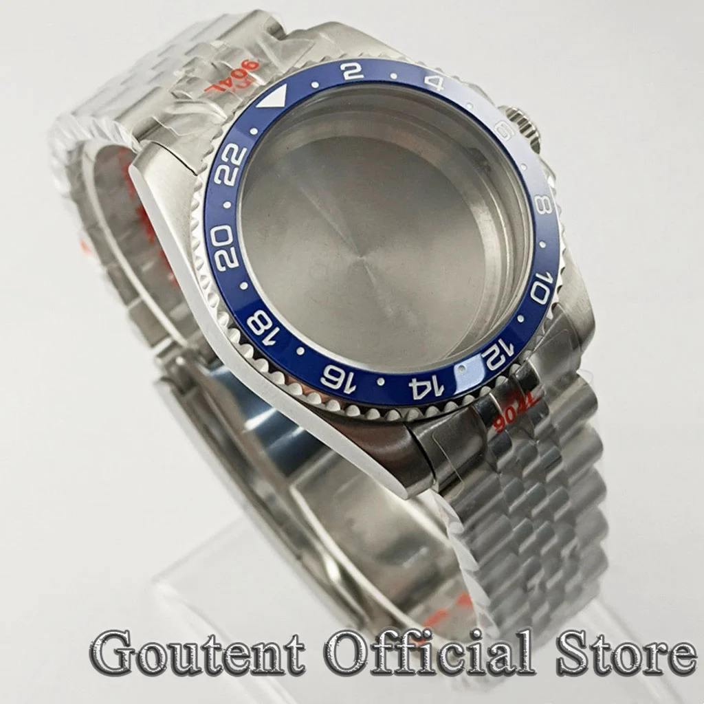 Goutent 사파이어 글래스 시계 케이스, 블루 세라믹 GMT 시계 베젤, NH34 NH35 NH36 ETA 2824 PT5000 ST2130 무브먼트, 36mm