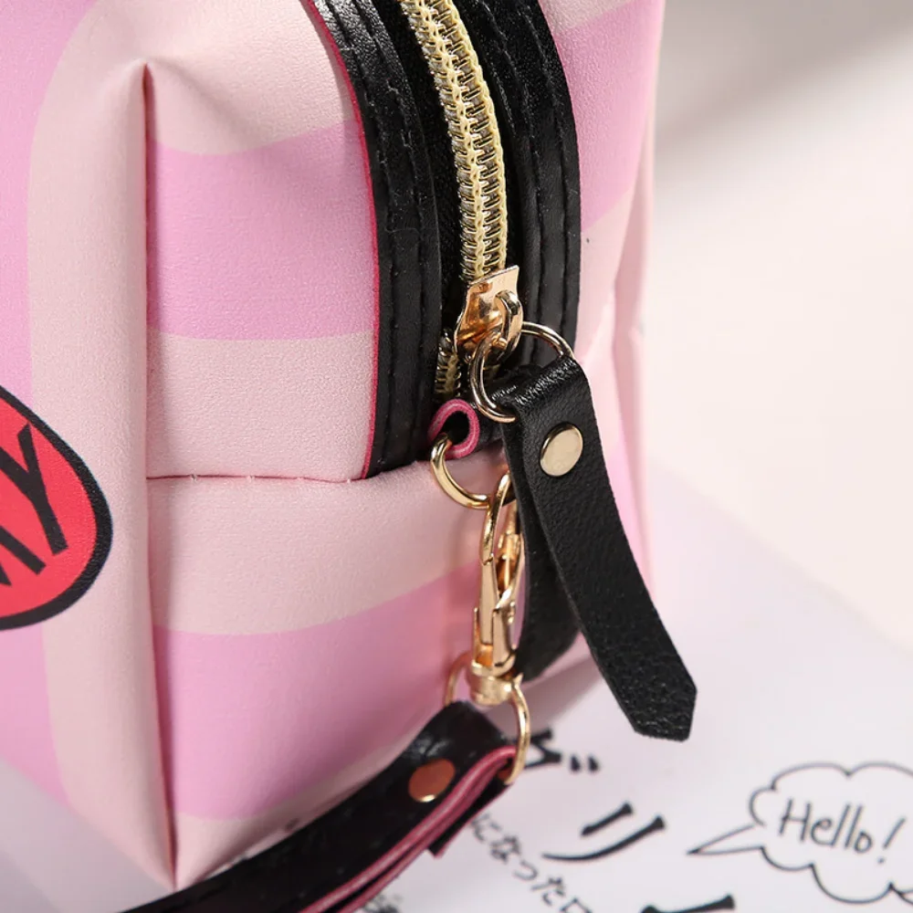 Fashion PU Leather Cosmetic Bags Women Luxury Designer Graffiti Makeup Bag Female Portable Toiletries Organizer Bag with Handle