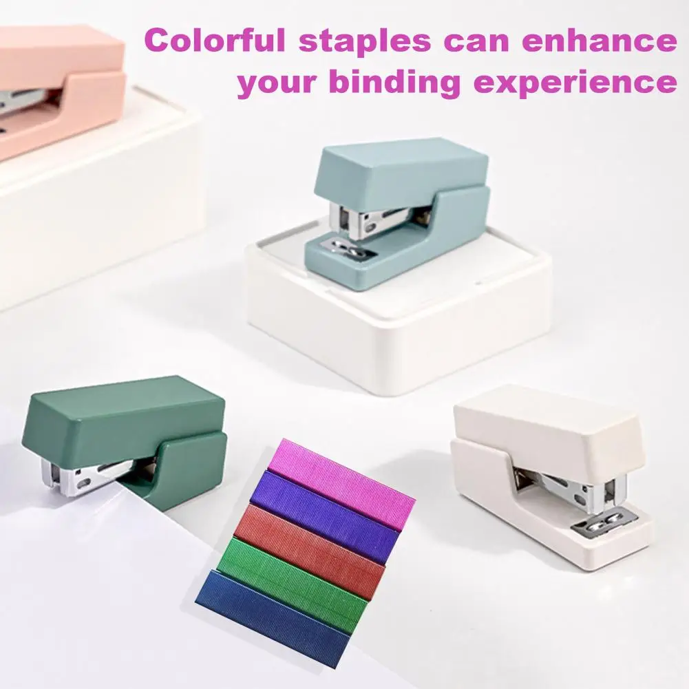 Green Colored Staple 3000 Refill for Desk Stapler 1000 Per Pack Total 3 Pack Office Staple School Bookbinding