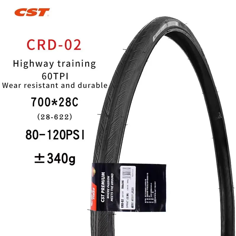 CST-CRD-02 Road Bicycle Tire, 700C, 28-622, 60TPI, Double Rubber, Cycling Parts, DUAL Double Rubber, Highway Training Tyre