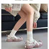 High Quality Thick Bottom Ugly Cute Mesh Hollowed Out Fashion All Comfortable Non-slip Breathable Sports Women's Single Shoes 1