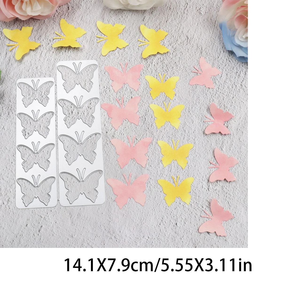 Set Di Fustelle Per Scrapbooking E Goffratura – Acciaio Al Carbonio, 13,8x10,5 Cm, Per Biglietti E Album