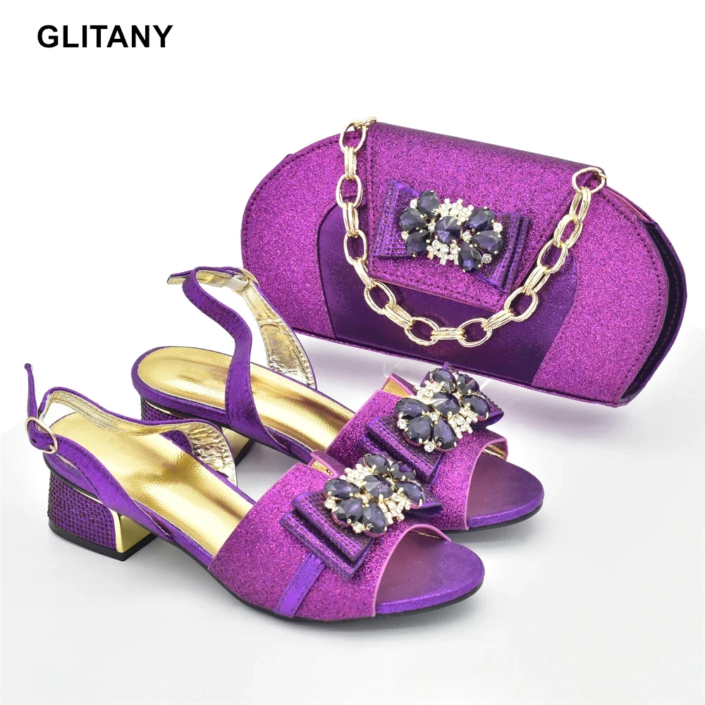 

Latest Italian Shoe and Bag Set 2023 Wedding Shoes Bride Plus Size Shoes Luxury African Women Shoes and Bags Matching Set