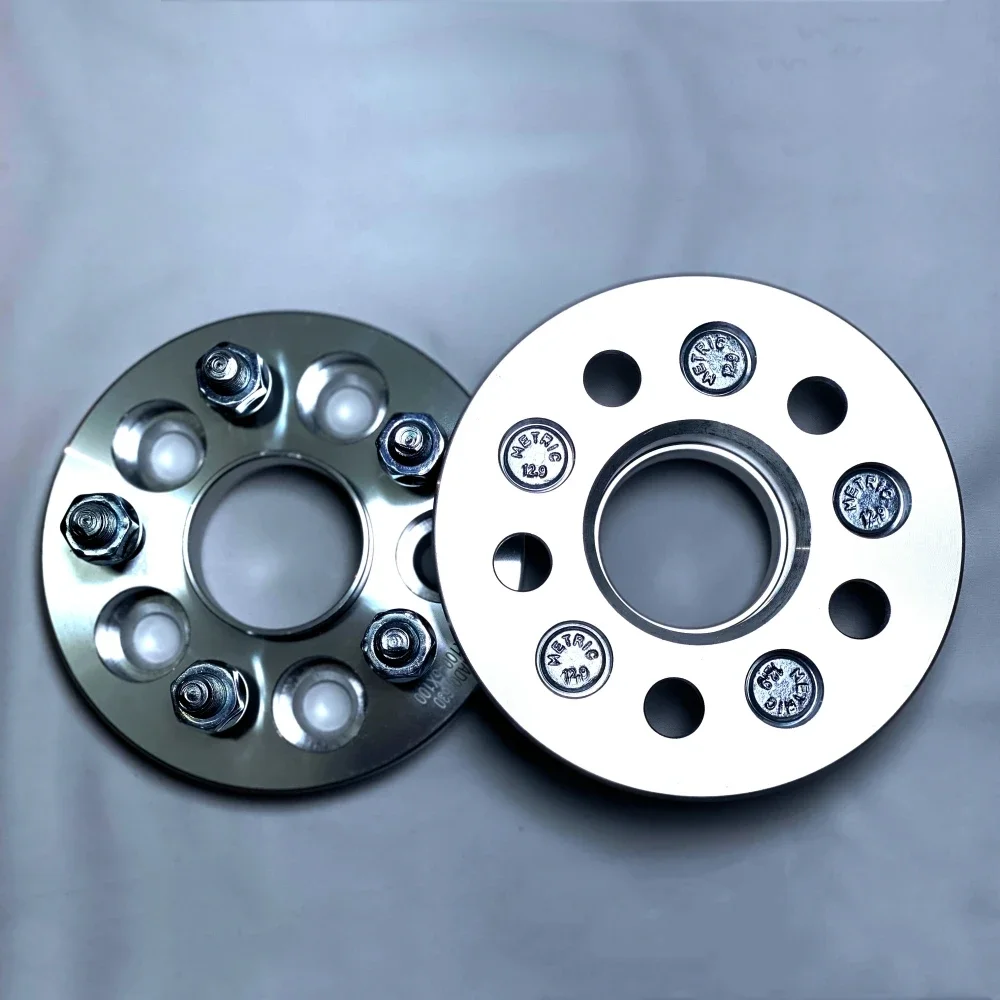 2개 20mm 변환 휠 어댑터 PCD 5x114.3에서 5x112로 CB 60.1-57.1/66.6mm 러그 스터드 M12x1.5
