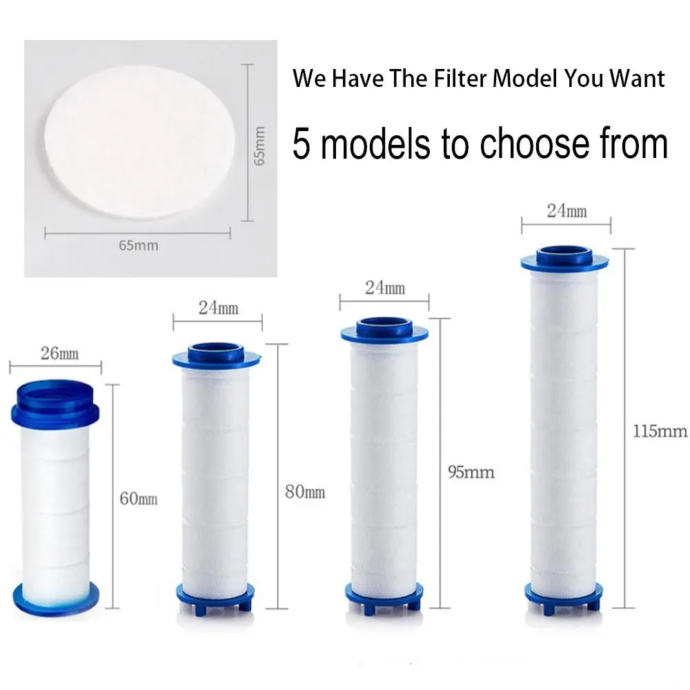 Water Filter 5Pcs Shower Head Replacement PP Cotton Cartridge for Bathroom Sprayer