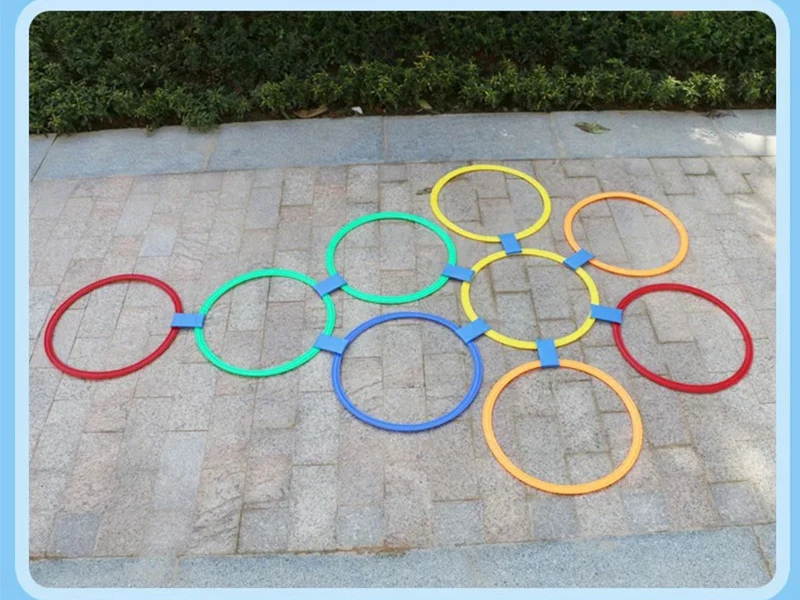 Description Picture 6 of itemA set Outdoor Kids Athletics Jumps Children Fitness Sport Hoop Agility Hopscotch Ring