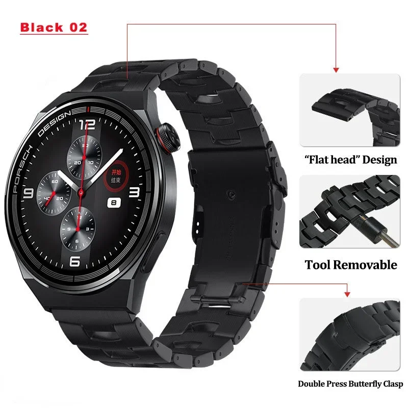 Luxury 22mm Quick Fit Titanium Metal Band - Premium Business Bracelet Strap