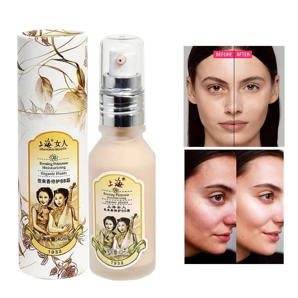

Shanghai Evening Primrose Repairing BB Cream Nourishes The Delicate Skin Improves Fine Lines Moisturizing Makeup Long Lasting