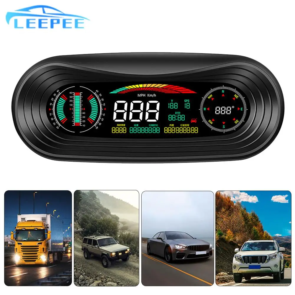 

5.2 inches Screen Car Head Up Display KM/h MPH Overspeed Alarm Speedometer Auto Electronics Accessories GPS HUD Digital Gauges